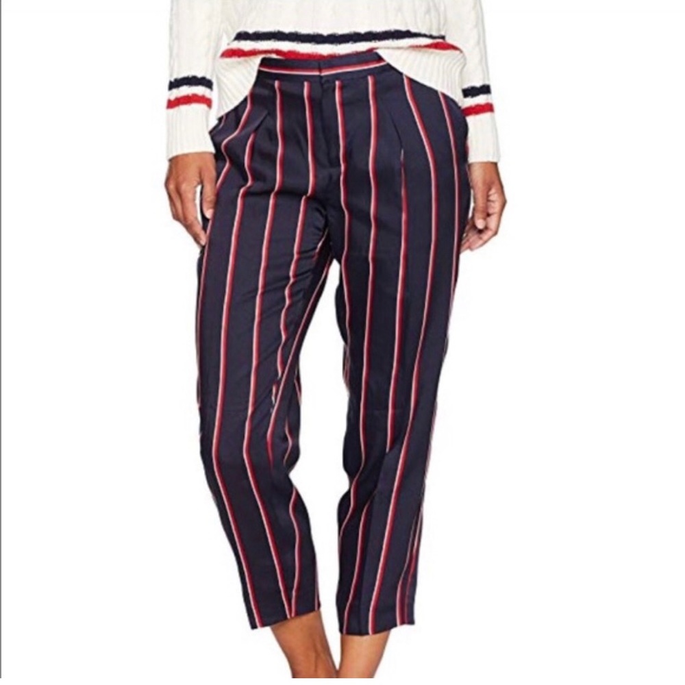 New Ralph Lauren NWT Blue Red Striped Capris..  Amazing pants!